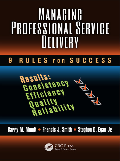 Title details for Managing Professional Service Delivery by Barry M. Mundt - Available